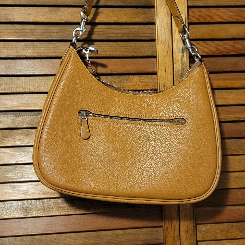 Coach Pebbled Leather Shoulder Hobo in Tan - Picture 3 of 11